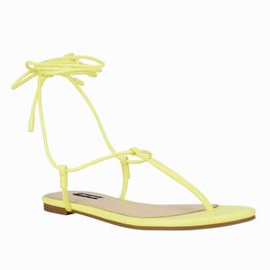 Nine West Tella Ankle Wrap Platte Sandalen Geel Nederland | QUI-804269